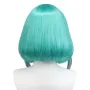 Аниме синьо зелена тюркоазена перука с плитки Anime Vtuber Kyo Kaneko Cosplay, снимка 3