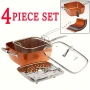 Нов меден тиган Copper Pan Комплект 6 в 1 Незалепващ С лека драскотина, снимка 8