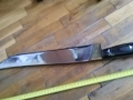Дълъг ловен нож каракулак нов гравиран маркиран дълъг 605мм острие 417мм на 60мм месингов обков, снимка 12