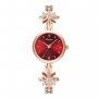 Дамски часовник 044, розово злато с червено, снимка 1