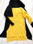 Черна асиметрична жилетка плетиво Benetton & жълта кокетна рокля Vanilia , снимка 10