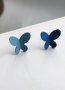 Сребърни обеци пеперуди,blue,колекция"Butterflies"/нови