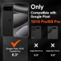 Нови 3 броя Стъклен протектор за телефон Google Pixel 9/10 Pro + Рамка за монтаж Защита, снимка 2