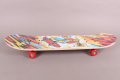 Дървен скейтборд с гумени колела, снимка 1 - Скутери и тротинетки - 43236896