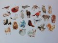 Скрапбук стикери за декорация планер животни зима - 23 бр /комплект 