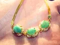 925 сребърна гривна със златно покритие изумруди/смарагди с размер 9x7mm, снимка 4
