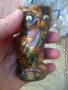 Статуетка на бухал пластика напълнена с полускъпоценни камъни, снимка 1 - Статуетки - 43603077