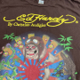 Мъжка тениска Ed Hardy by Christian Audigier tattoo print кафява S, снимка 4