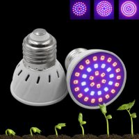 Растеж на растенията LED фито лампа крушка  5W 220V E27, снимка 2 - Стайни растения - 27633708