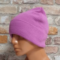 Нова зимна дамска/детска шапка в розов цвят, снимка 6 - Шапки - 43375934
