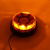 Оранжев flash ЛЕД LED буркан блиц маяк с 16 диода и 6 функции 12-24V, снимка 2 - Аксесоари и консумативи - 43776573