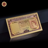 Малая Борнео 1953 - 100 позлатени долара полимер, снимка 3 - Нумизматика и бонистика - 26828434