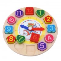 Монтесори дървен часовник “Летец”, снимка 1 - Образователни игри - 34854971