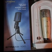 ново! Настолен микрофон uRage Stream 100, USB, Черен BEHRINGER C-1U, снимка 1 - Микрофони - 43519049