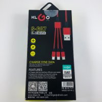 Лукс 3в1 Качествен кабел Type-C iPhone MicroUSB Samsung Huawei зарядно, снимка 7 - USB кабели - 27899081