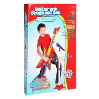 Комплект Детска китара и микрофон Rock Star, 8 клавиша, 35 x 6 x 60 см, снимка 2 - Музикални играчки - 32411413