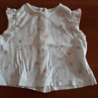Лека блузка без ръкави на френската Ellepi със задно закопчаване, снимка 1 - Бебешки блузки - 28746039
