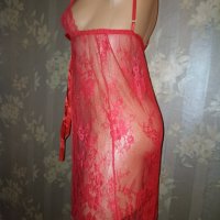 Червена секси нощничка от дантела S,M, снимка 4 - Бельо - 38301124