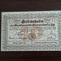 Банкнота - Австрия - 10 хелера UNC | 1920г., снимка 2 - Нумизматика и бонистика - 34720421