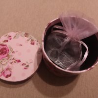 Колие Сърце розов кварц и посребрена верижка с торбичка и кутийка Подарък за жена за 8 март, снимка 2 - Подаръци за жени - 43078728