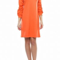 Оранжева рокля с дълги ръкави Alberto Zotti - M, снимка 1 - Рокли - 43116826