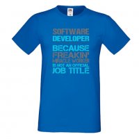 Мъжка тениска Software Developer Job, снимка 3 - Тениски - 33158798