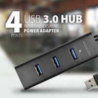 AXAGON 4x USB3.0 Charging Hub 1.2m Cable, Incl. AC Adapter - HUE-S2BP, снимка 5 - Кабели и адаптери - 43356834