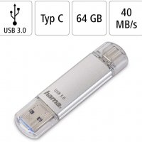 Флаш памет Hama 64GB , преносима, Dual, USB 3.1, Type-C, , снимка 1 - USB Flash памети - 39536666