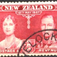 Клеймована марка Крал Джордж VI 1937 от Нова Зеландия, снимка 1 - Филателия - 37947025