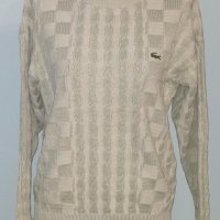 Памучен брандов пуловер, рядка находка"Chemise Lacoste"® / голям размер , снимка 2 - Пуловери - 14594277