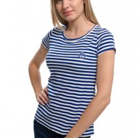 Нова дамска класическа моряшка тениска с трансферен печат Котва, снимка 5 - Тениски - 27952487
