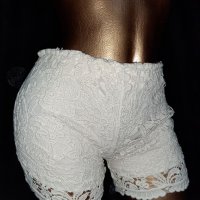 BIZZY M къси дантелени панталони цвят шампанско, снимка 5 - Къси панталони и бермуди - 33011335
