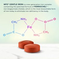 NFO Нежно желязо [100 таблетки] Норвежки натурален комплекс с високи дози желязо, снимка 2 - Хранителни добавки - 43429323
