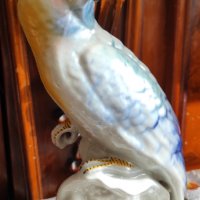 Порцеланова статуетка папагал, снимка 1 - Статуетки - 39143760