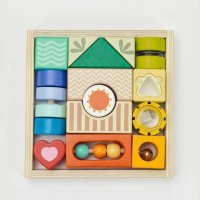 Детска игра / Дървени цветни блокчета за сензитивност, снимка 2 - Игри и пъзели - 35343705