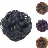 Кок от изкуствена коса-небрежен, снимка 1 - Аксесоари за коса - 24911150