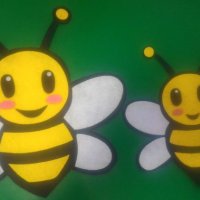 Ръчно изработени пчелички от филц-12 см,20 см.и 27 см., снимка 2 - Други - 28271818