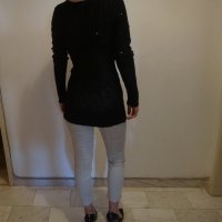 Нова черна плетена блуза Guess 100% оригинална, снимка 12 - Блузи с дълъг ръкав и пуловери - 37080888