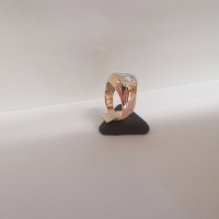 Златен мъжки пръстен с циркон 3, снимка 4 - Пръстени - 25952741