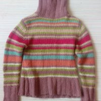 Дебел дамски пуловер поло яка, снимка 2 - Блузи с дълъг ръкав и пуловери - 43606540