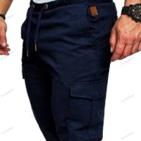 Мъжки едноцветни къси карго панталони, 5цвята - 023 , снимка 4 - Къси панталони - 40550895