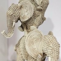 Статуетка  Слончета Фигура Слон 30см, снимка 3 - Статуетки - 38254163