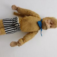 Стара играчка маймуна напълнена със слам , снимка 7 - Колекции - 43886650