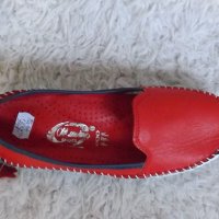 Обувки, естествена кожа, червени, сини и бежови, код 51/ ББ1/47, снимка 10 - Дамски ежедневни обувки - 36759242