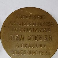 Немски медали по плуване 1951/1952г, снимка 5 - Антикварни и старинни предмети - 36997927