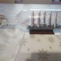Кораб в бутилка PREUSSEN с 5 мачти, снимка 2 - Антикварни и старинни предмети - 27532334