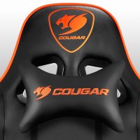 Геймърски стол COUGAR Armor S Ергономичен геймърски стол Черно - оранжев Дишащата PVC кожа, снимка 10 - Столове - 33391541