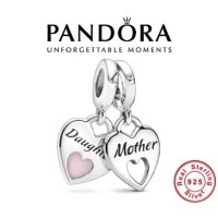 Двоен талисман Пандора сребро 925 Pandora Mother & Daughter, снимка 1 - Гривни - 39915094