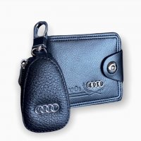 Комплект портфейл и ключодържател BMW - Audi - Mercedes  портмоне за ключове - естествена кожа, снимка 9 - Портфейли, портмонета - 26981311