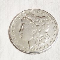 Рядък голям сребърен долар, морган долар, MORGAN DOLLAR, ONE DOLLAR - 1900г , снимка 4 - Нумизматика и бонистика - 35483416